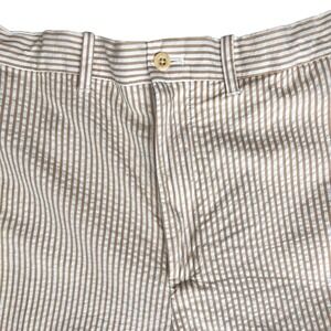 Ralph Lauren Mens Seersucker Tyler Shorts Sz 40 Tan Golf Resort Quiet Luxury‎